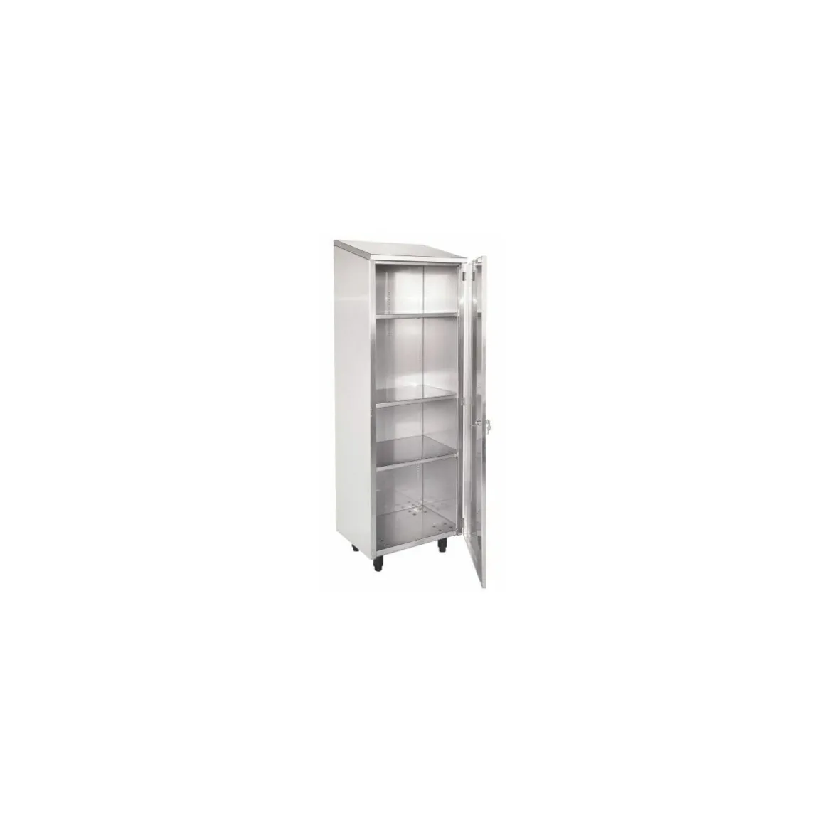 Armoire inox 1 porte - 3 étagères