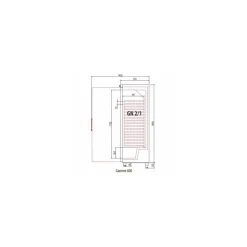 Armoire réfrigérée négative blanche GN 2/1 600 l