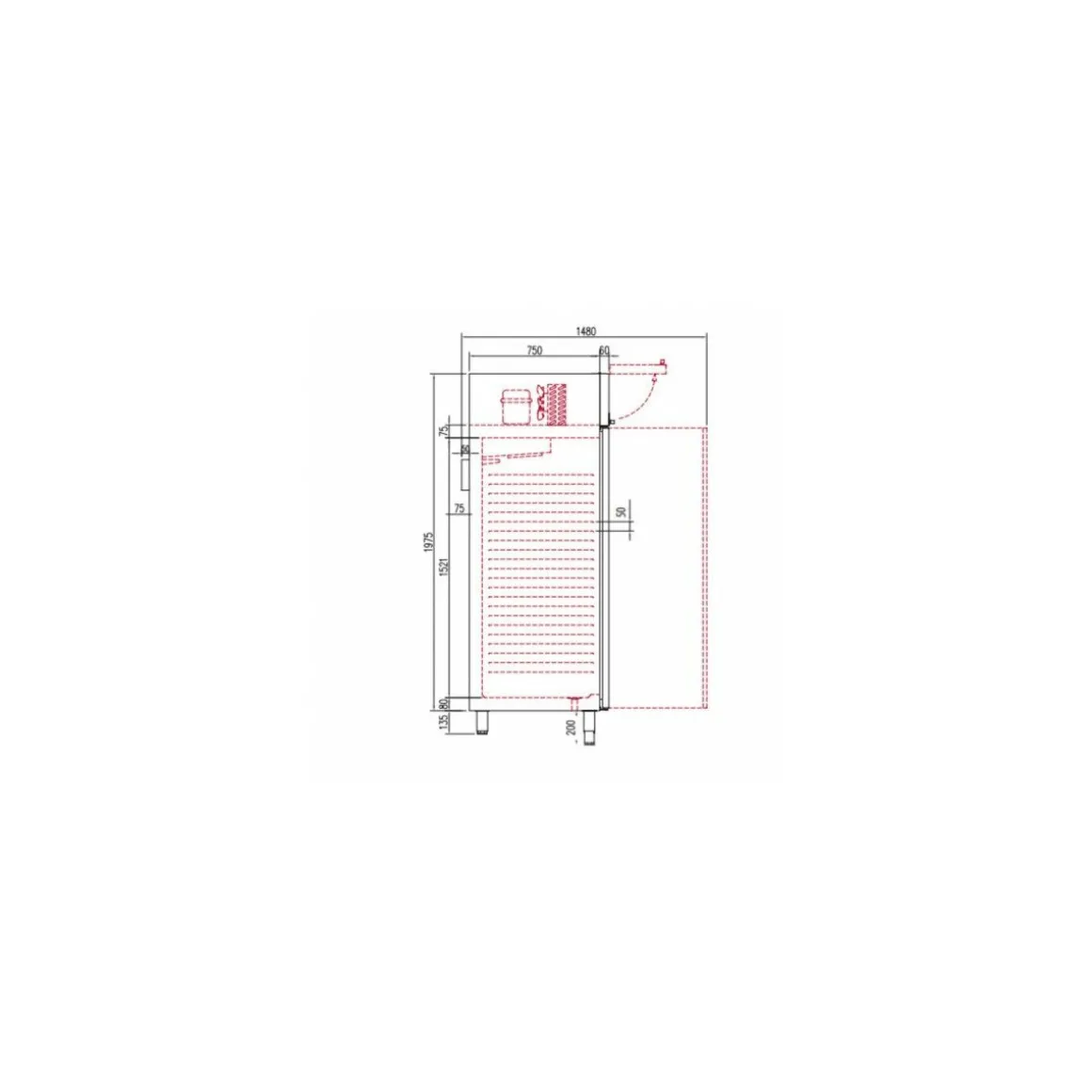 Armoire réfrigérée positive inox GN 2/1 600 l