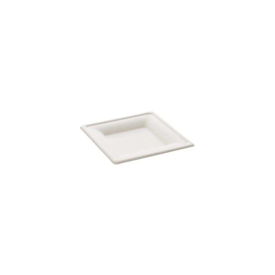 Assiette carrée bagasse ø 15 cm - par 50