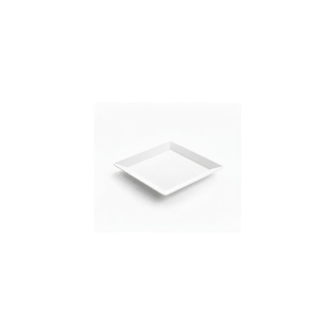 Assiette carrée carla porcelaine blanche 26 x 26 x 2 cm - par 6