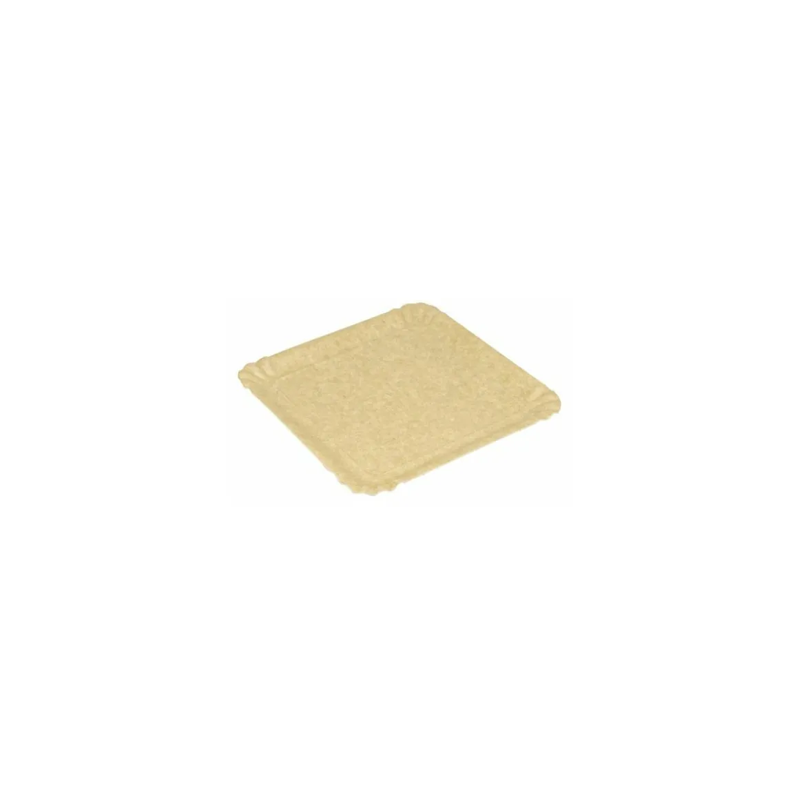 Assiette carton ingraissable kraft brun 250 x 250 mm - par 50