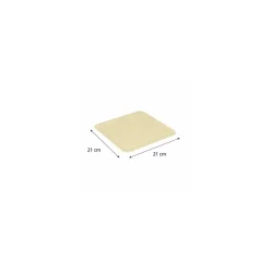 Assiette carton ingraissable kraft brun 210 x 210 mm - par 100