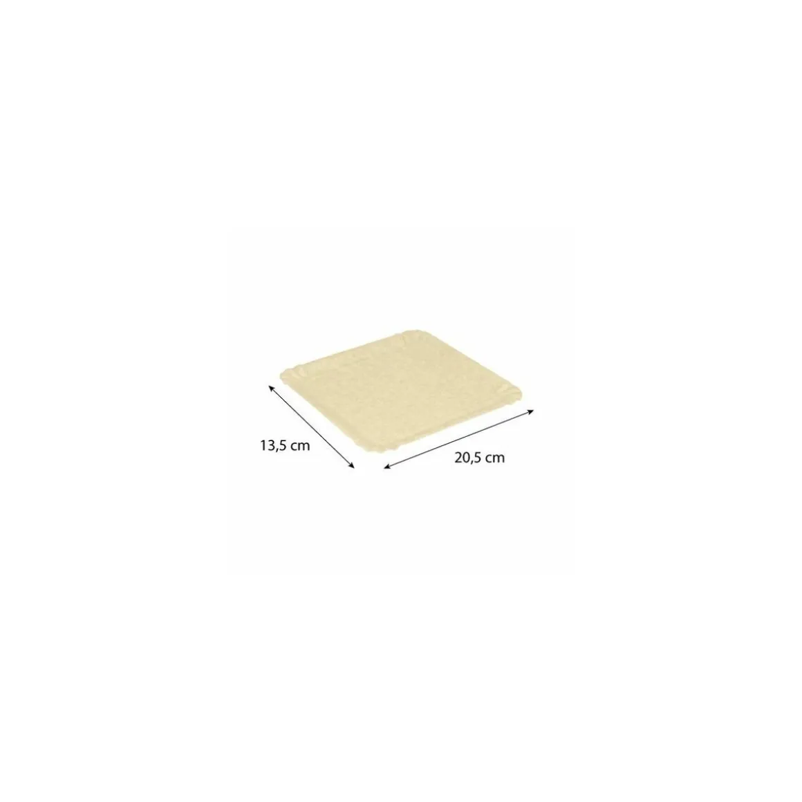 Assiette carton ingraissable kraft brun 135 x 205 mm - par 100