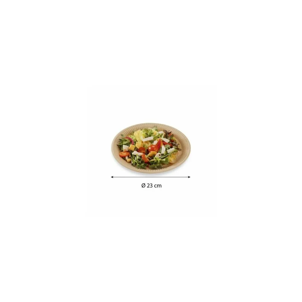 Assiette carton kraft ø 230 mm - par 50