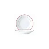 Assiette creuse blanc filet bordeaux ø 22,5 cm - par 12