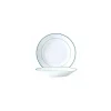 Assiette creuse verre trempé blanc/filet bleu ø 22,5 cm - par 12