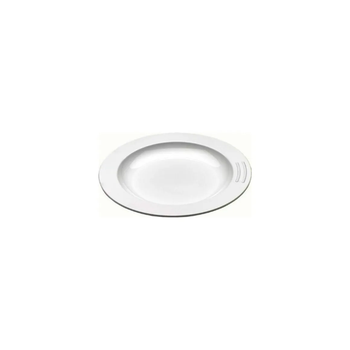 Assiette demi-creuse copolyester blanche ø 18 cm - par 6