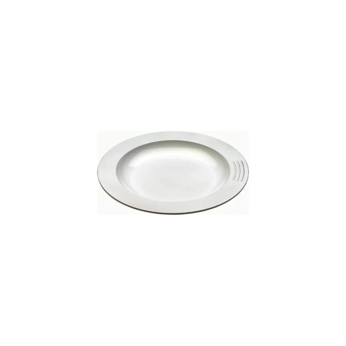 Assiette demi-creuse copolyester blanche ø 23,5 cm - par 6