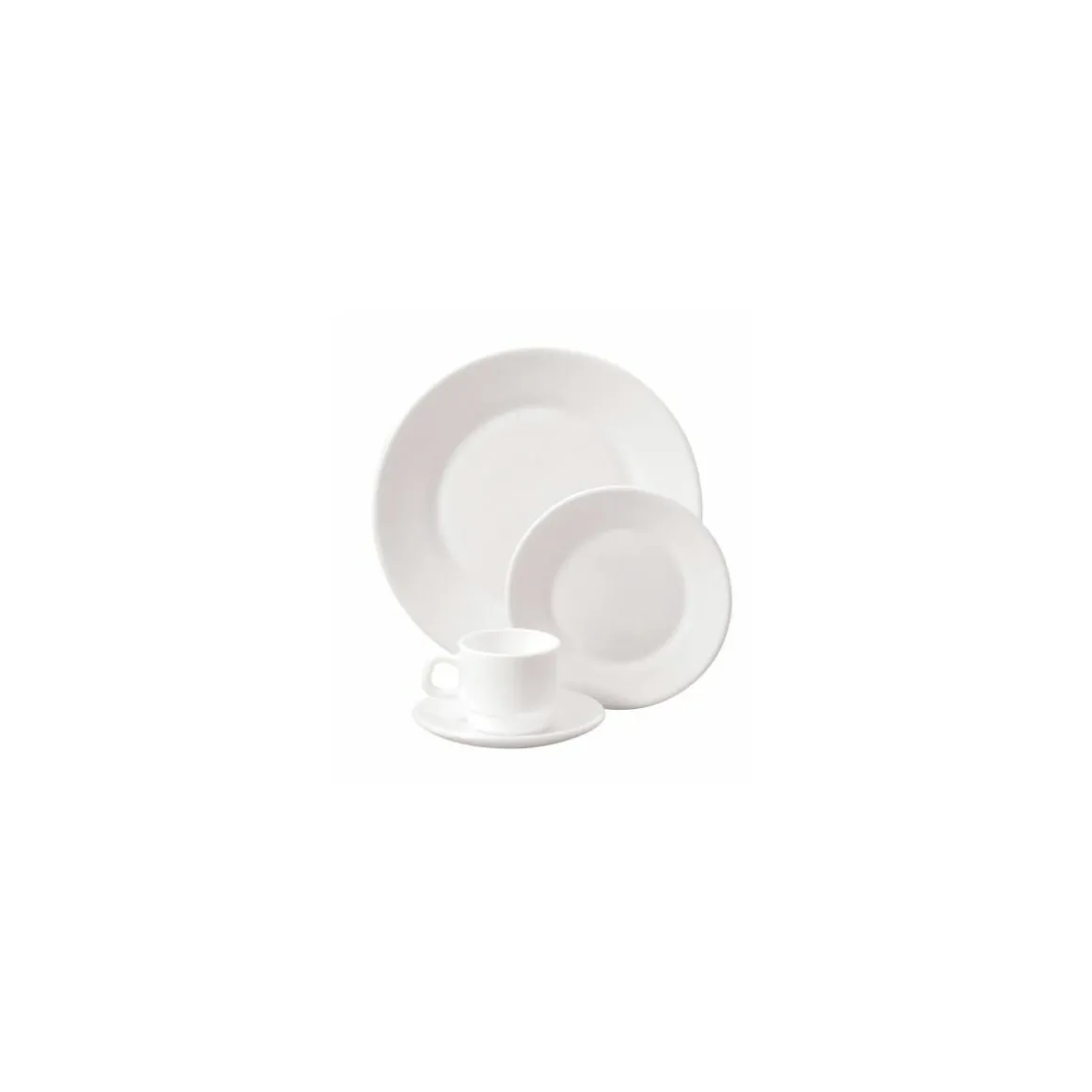 Assiette plate blanche verre trempé ø 19,5 cm - par 24