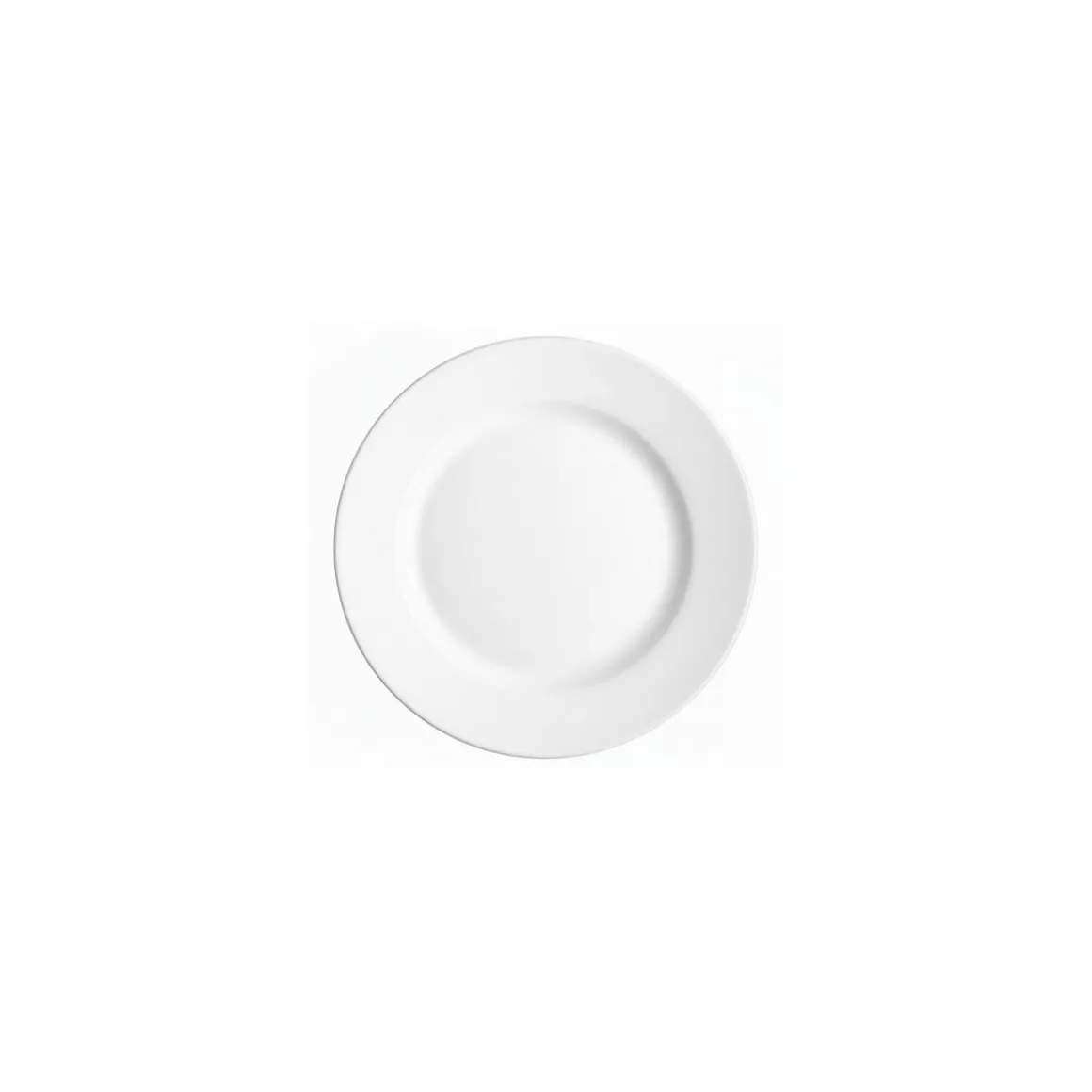 Assiette plate blanche verre trempé ø 15,5 cm - par 24