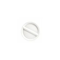 Assiette porcelaine 2 compartiments à grande séparation ø 23 cm - par 6