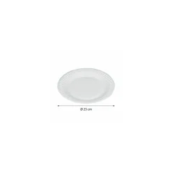 Assiette ronde carton blanc ø 23 cm - par 100