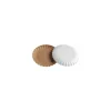 Assiette ronde carton intérieur écru extérieur blanc Ø 9,7 cm - par 50