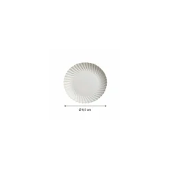 Assiette ronde carton intérieur écru extérieur blanc Ø 9,7 cm - par 50