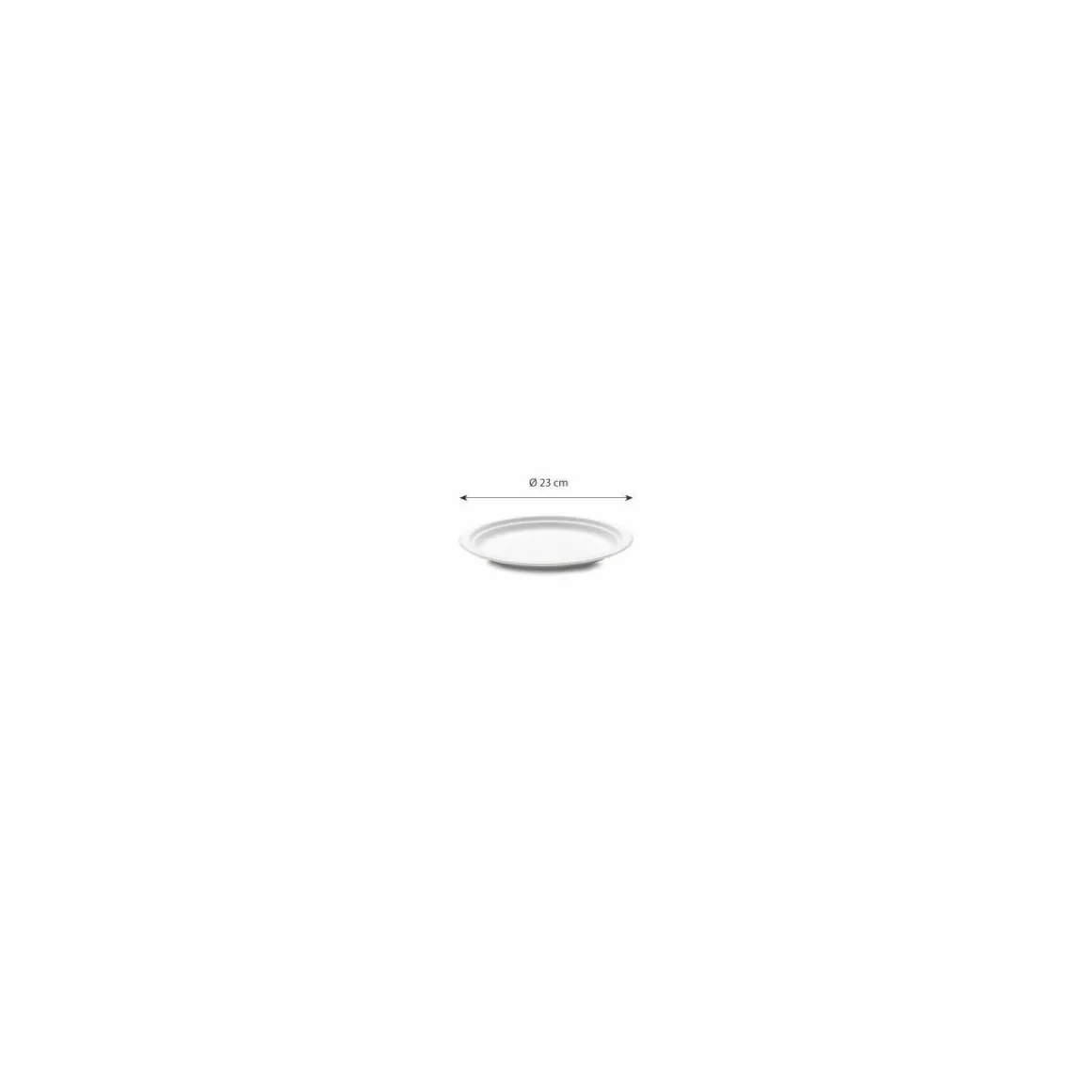 Assiette ronde eco-line en pulpe de canne 22 cm - par 50