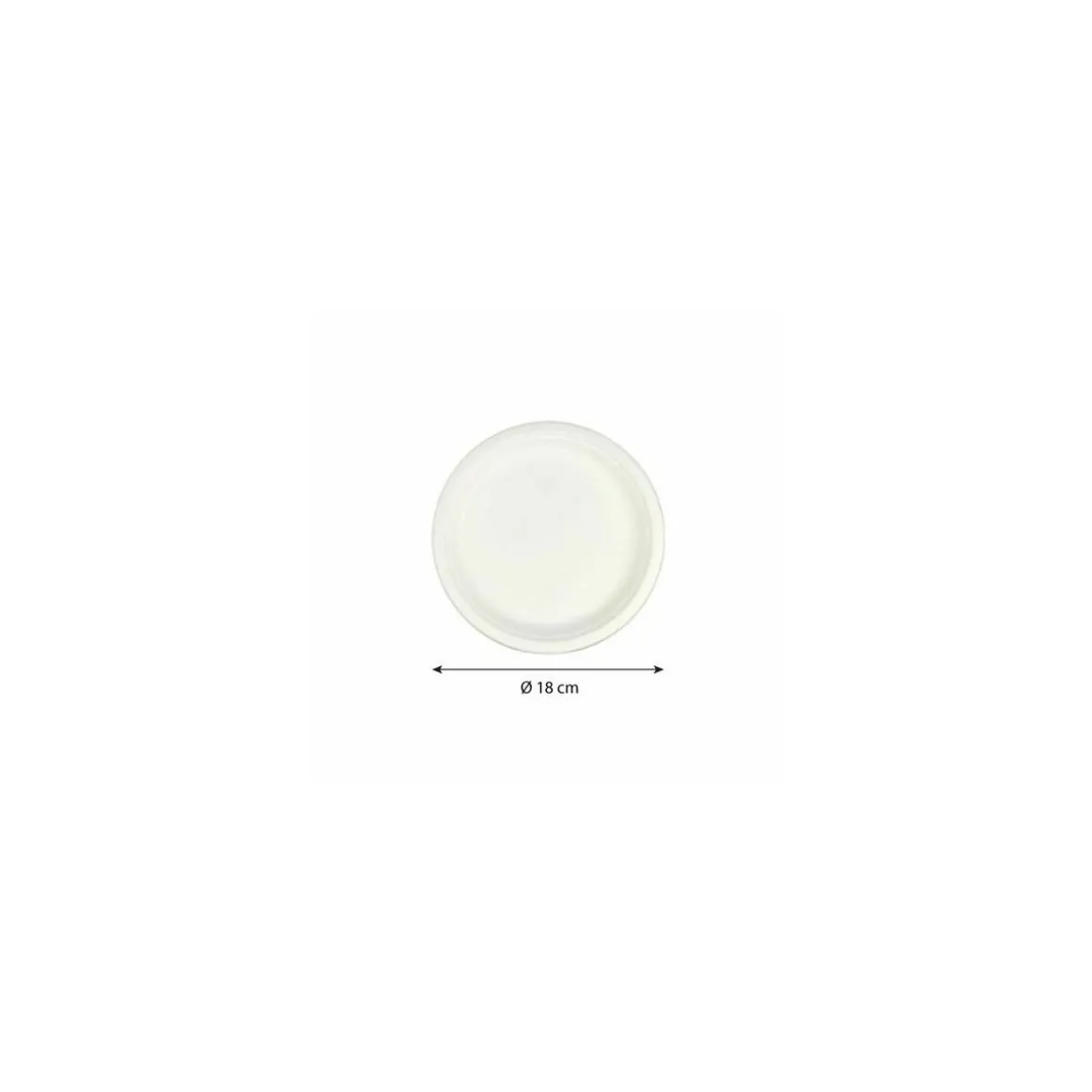 Assiette ronde en bagasse Ø 18 cm - par 50