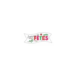 Azyme Joyeuses Fêtes banderole 9,4 x 3 cm - par 24