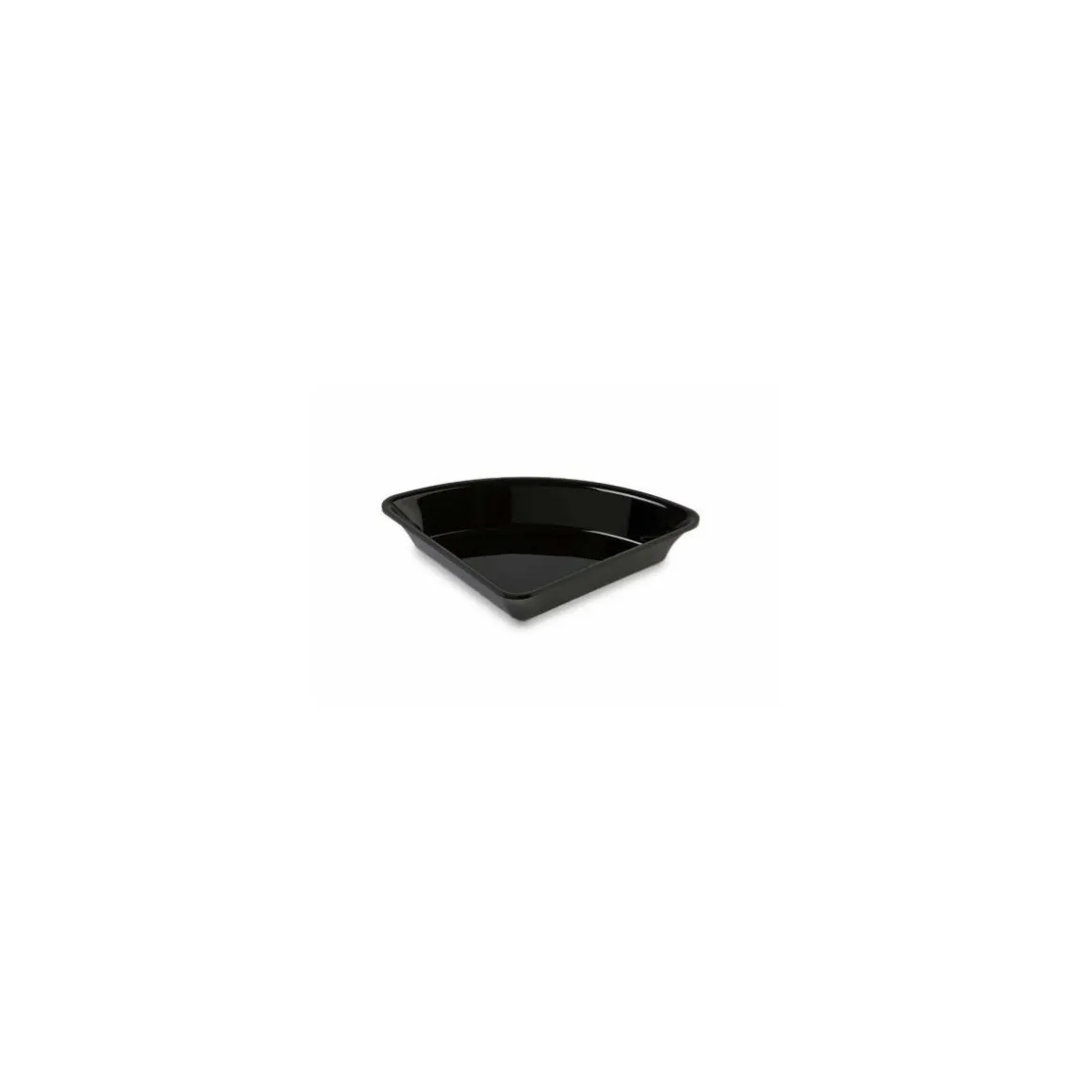Bac angle 90° plexi noir pour kit Petale 26,5 x 26,5 x 5 cm