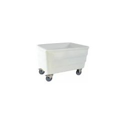 Bac double paroi PEHD blanc à roues 500L