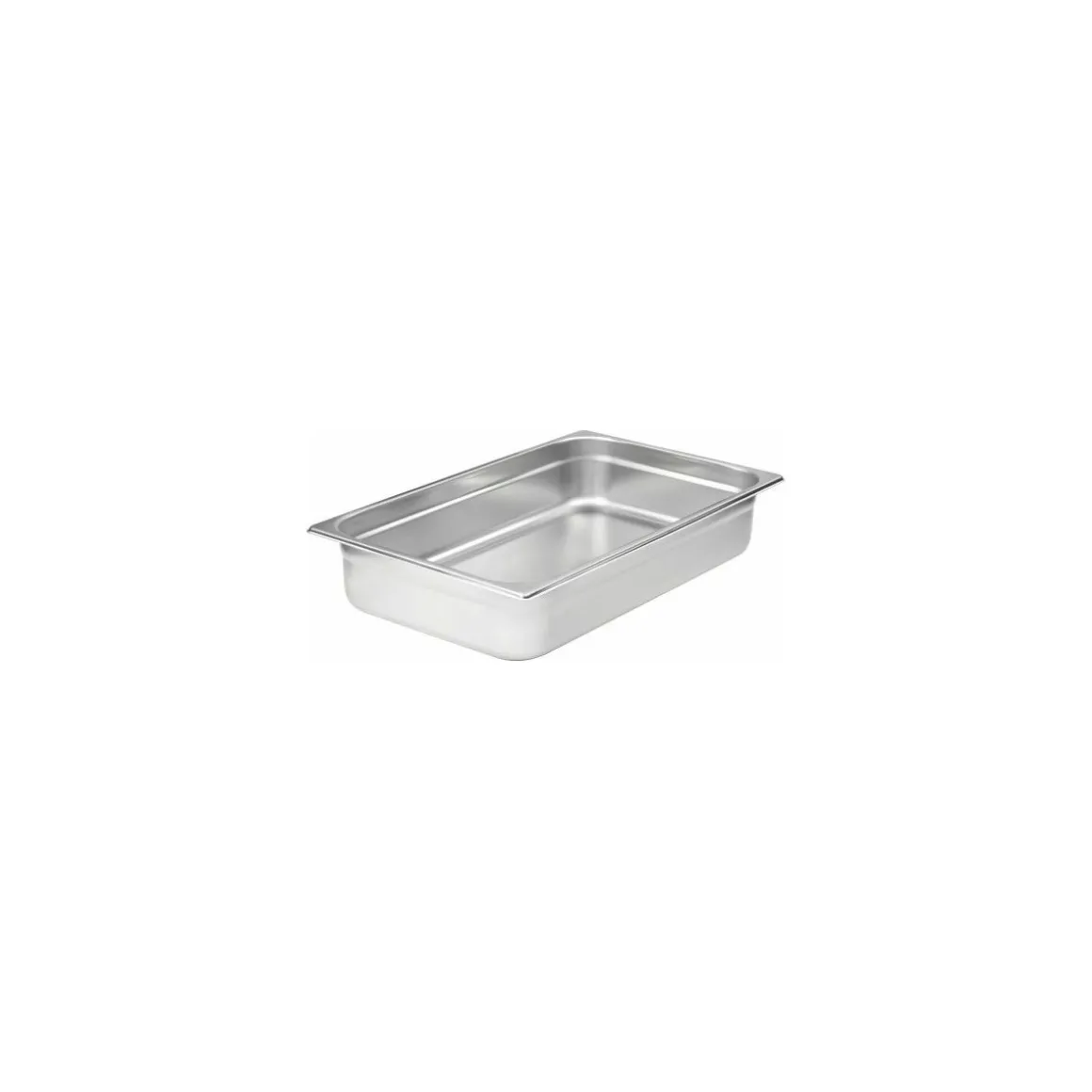 Bac gastronorme plein inox GN 2/1 profondeur 4 cm
