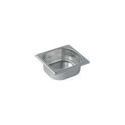 Bac gastronorme plein inox GN 1/6 profondeur 10 cm