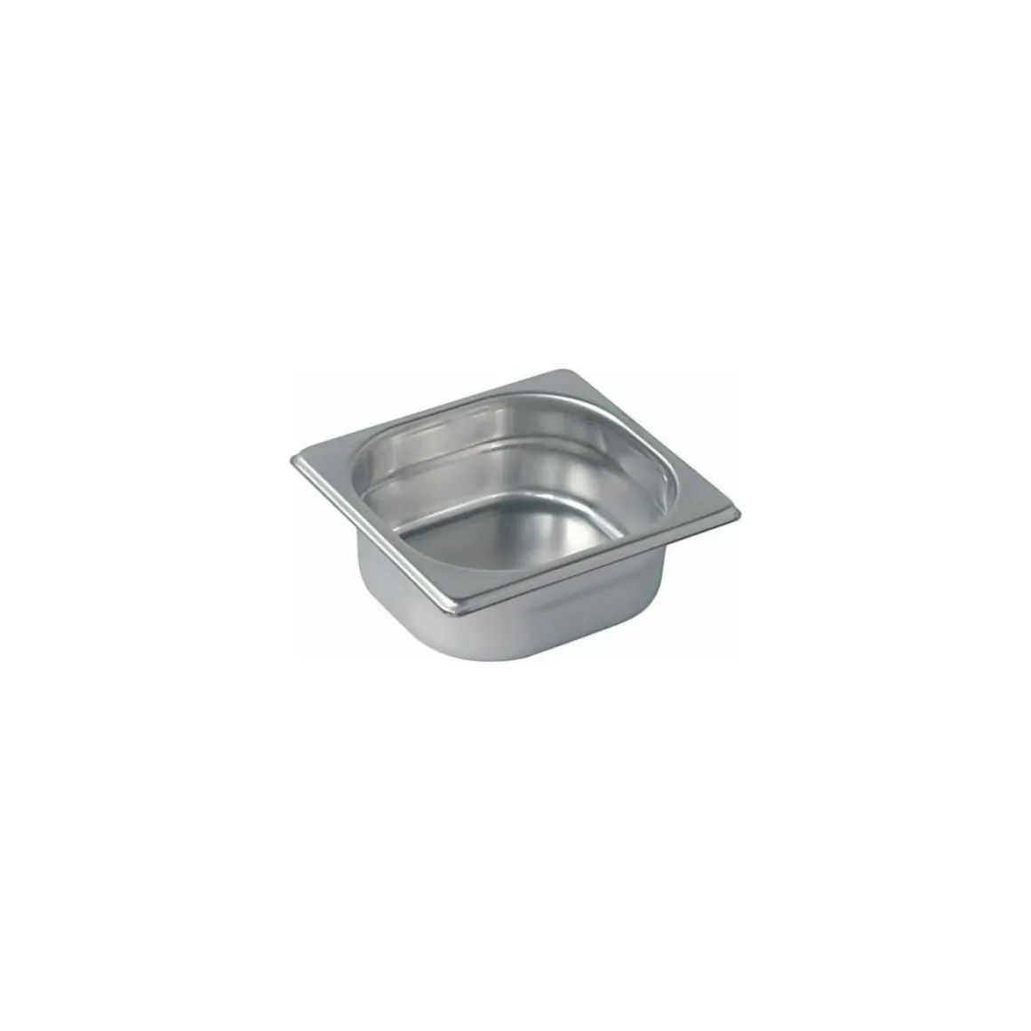 Bac gastronorme plein inox GN 1/6 profondeur 6,5 cm