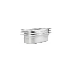Bac gastronorme plein inox GN 1/3 profondeur 4 cm