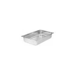Bac gastronorme plein inox GN 1/1 profondeur 20 cm