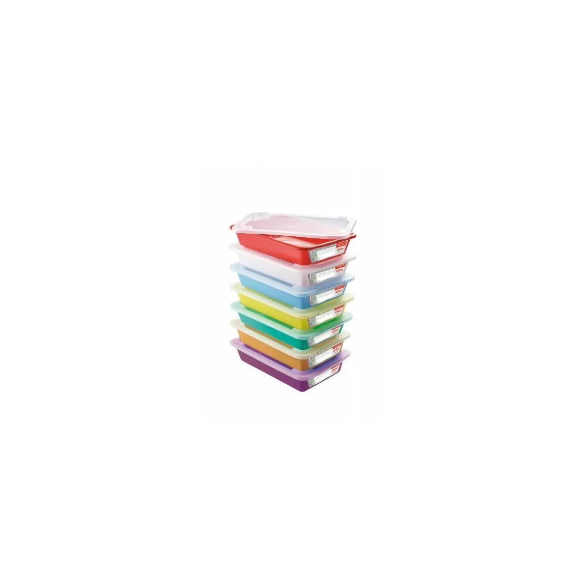 Bac plat temoin 3 L avec couvercle PEHD - par 7