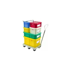 Bac rectangulaire PEHD bleu 55 L avec couvercle