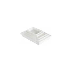 Bac rectangulaire plat PEHD blanc 10 L