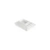 Bac rectangulaire plat PEHD blanc 5 L