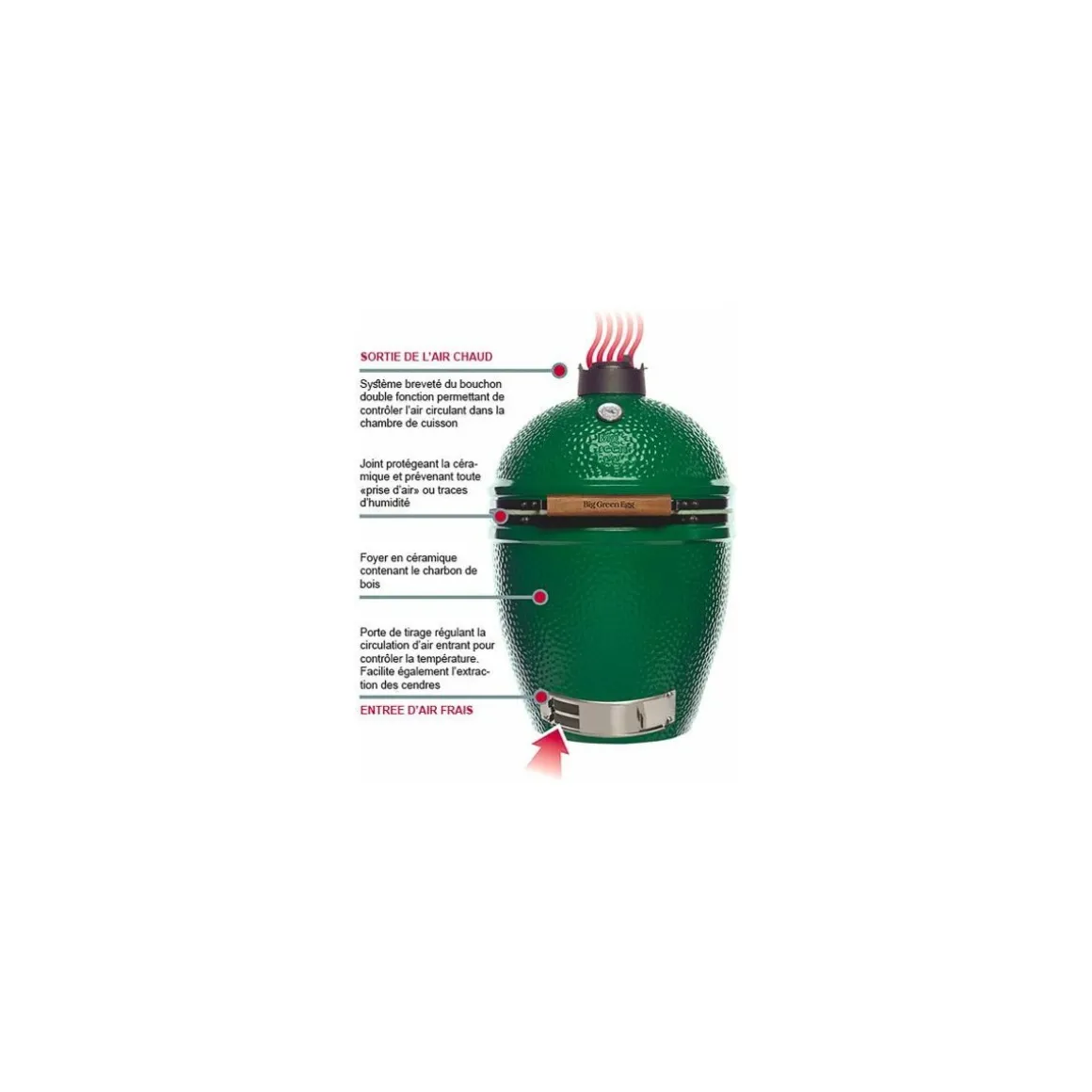 Barbecue Kamado Big Green Egg Medium