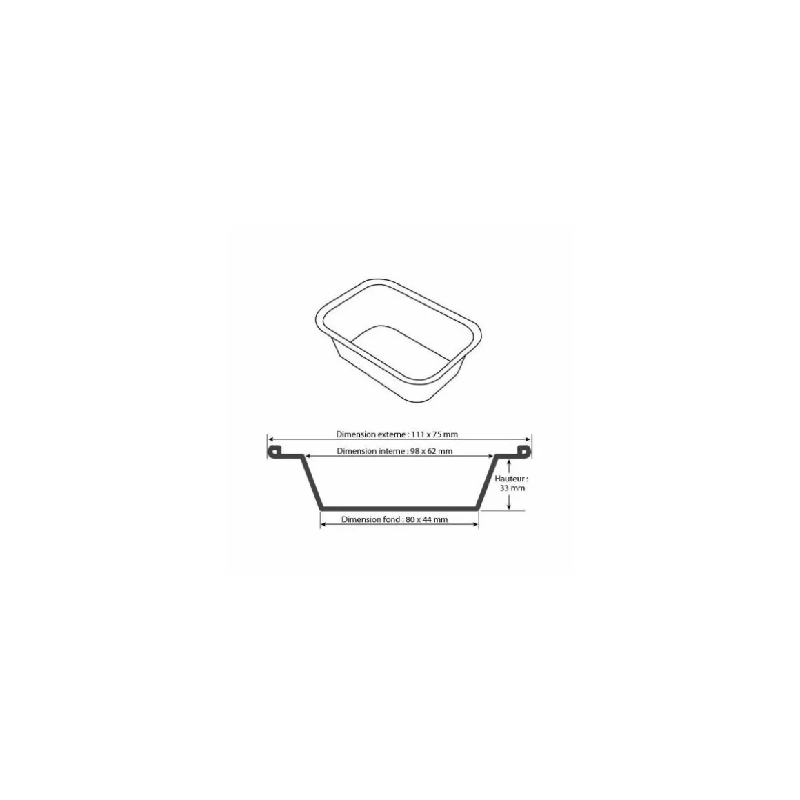 Barquette aluminium 145 ml - par 100