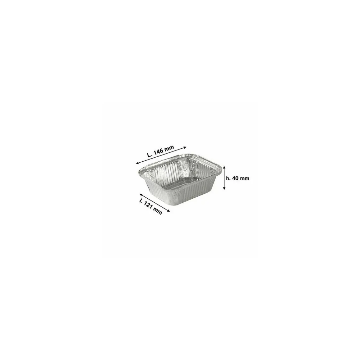 Barquette aluminium operculable 435 ml BO500 - par 100