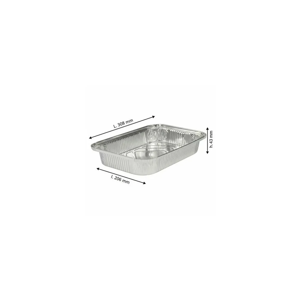 Barquette aluminium operculable 2250 ml - par 50