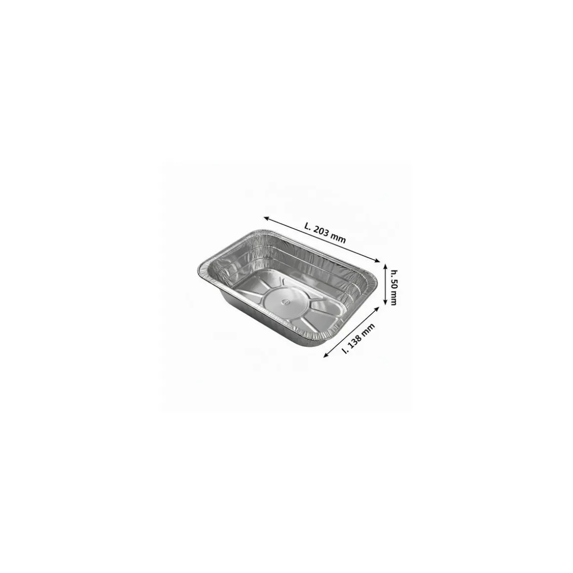 Barquette aluminium plissée BA911 890 ml - par 100