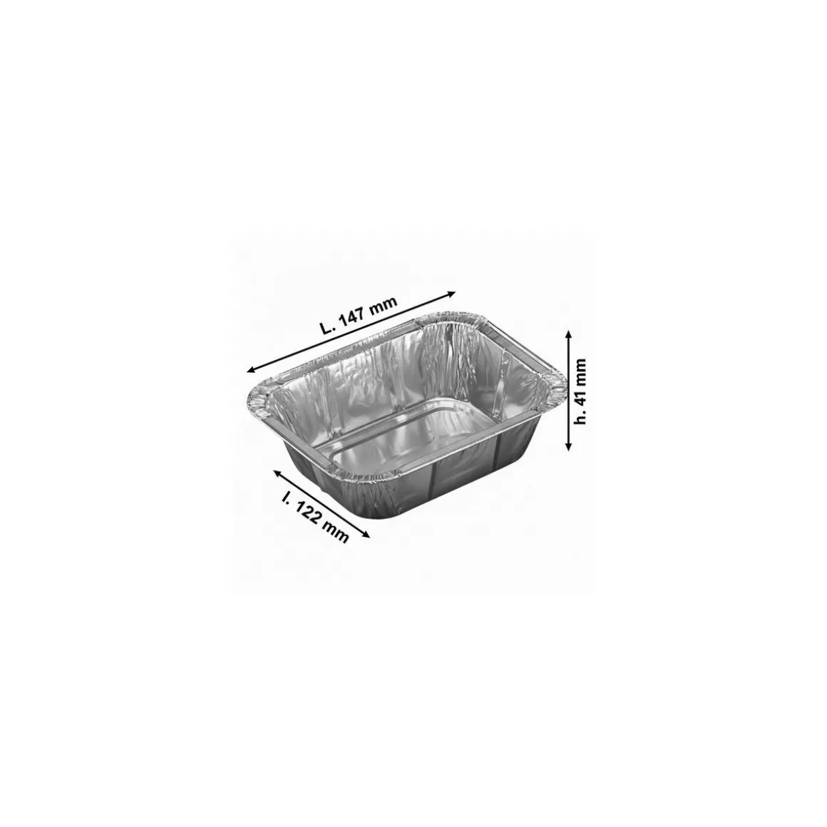 Barquette aluminium plissée 450 ml - par 100