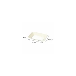 Barquette bagasse avec buvard 27 x 13,5 x 4 cm - par 200