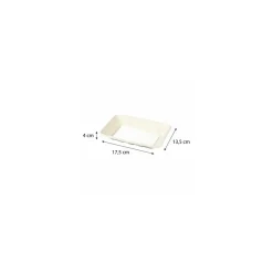 Barquette bagasse avec buvard 17,5 x 13,5 x 4 cm - par 400