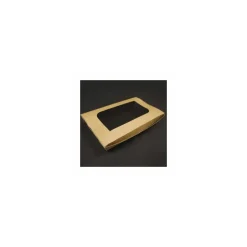 Barquette carton kraft ingraissable avec fenêtre 730 ml - par 300