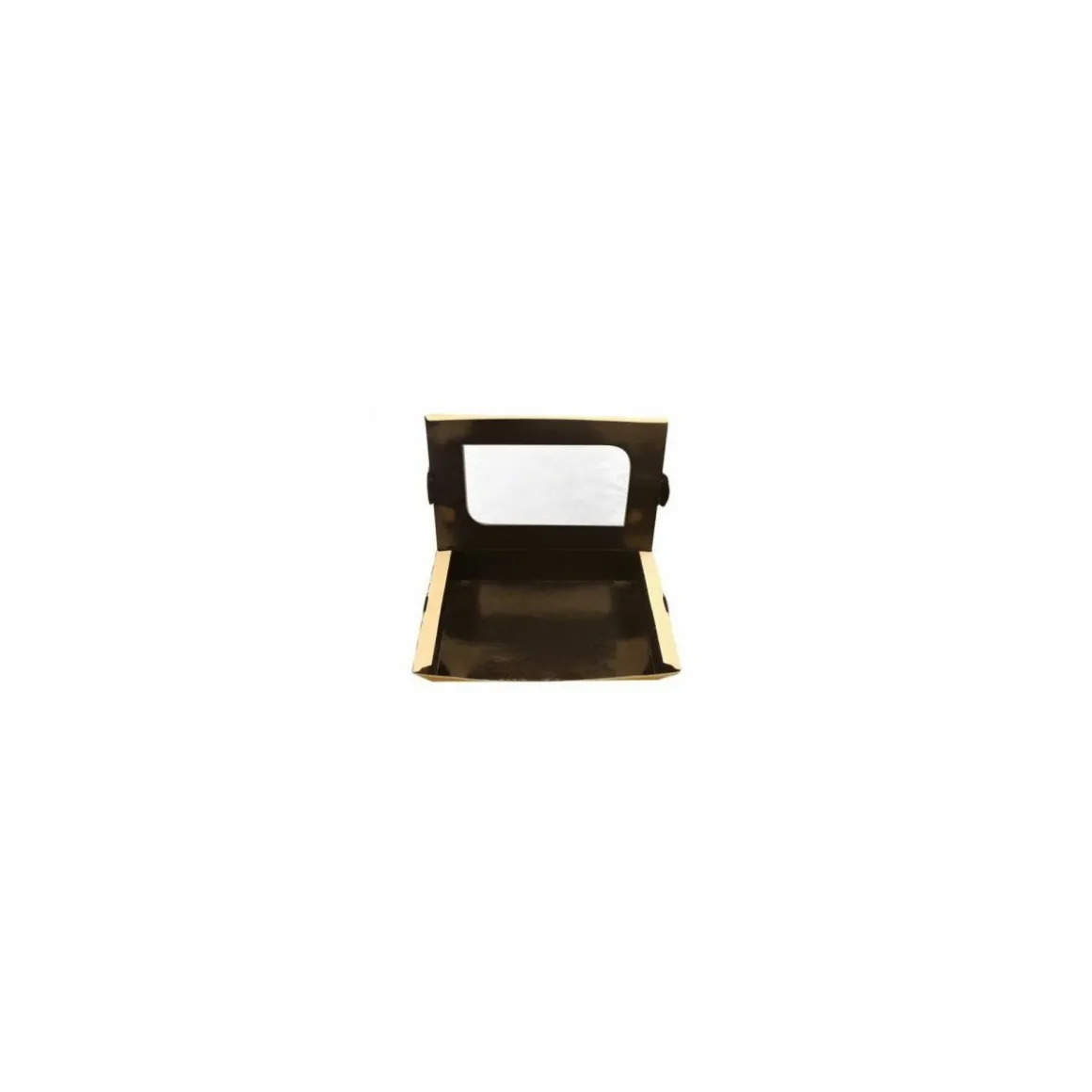 Barquette carton kraft ingraissable avec fenêtre 730 ml - par 300
