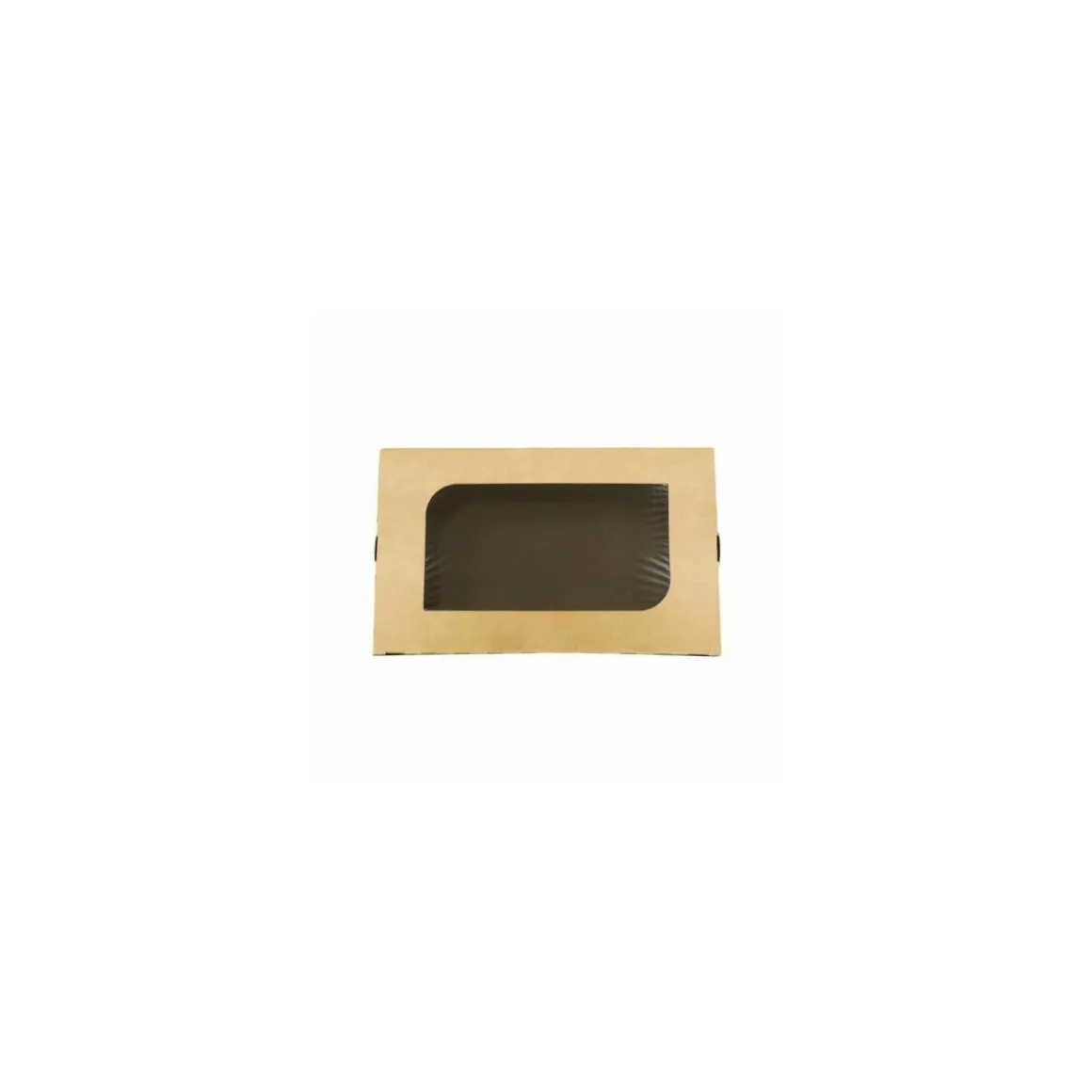 Barquette carton kraft ingraissable avec fenêtre 730 ml - par 300