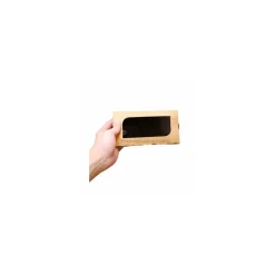 Barquette carton kraft ingraissable avec fenêtre 480 ml - par 400