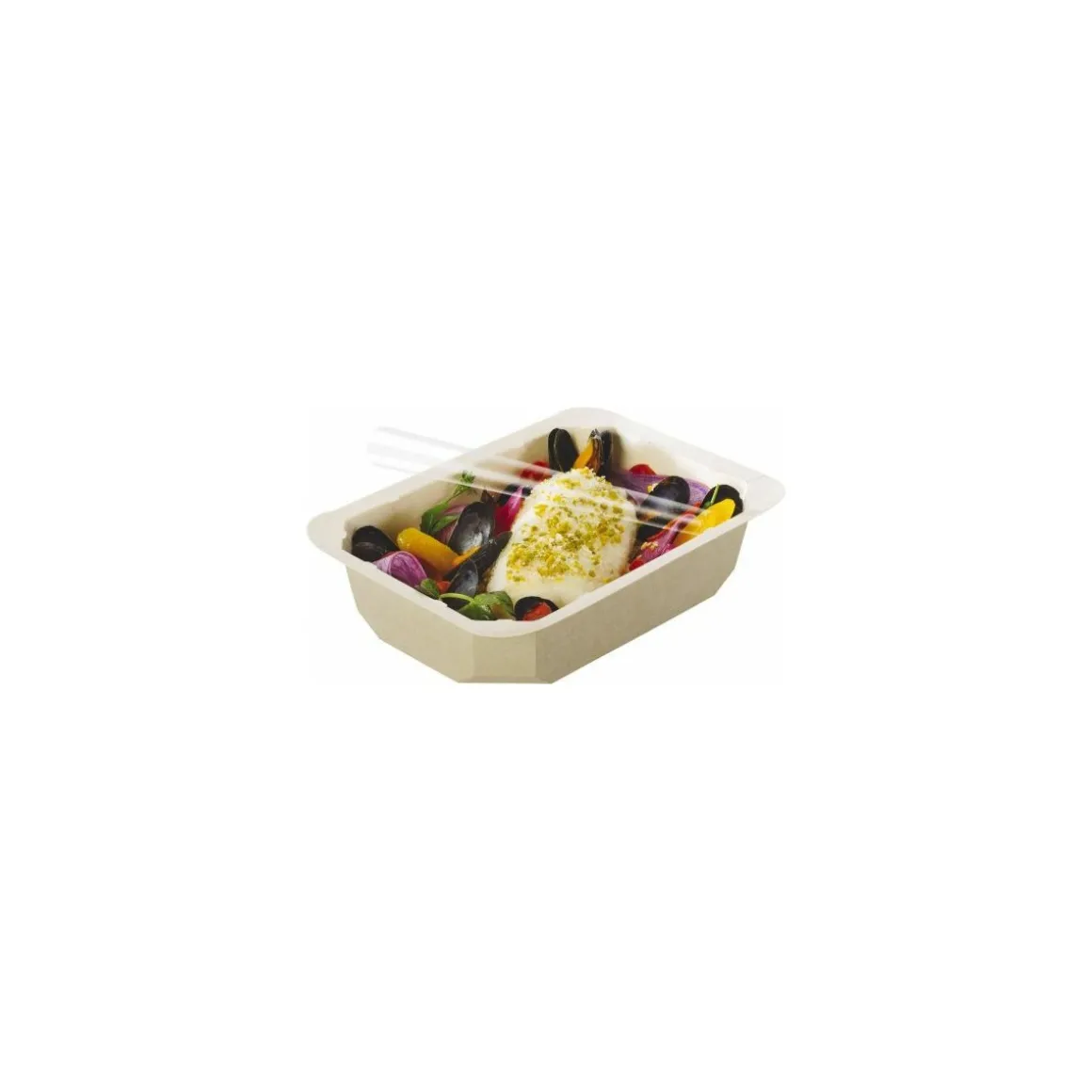 Barquette carton scellable décor nature 50 cl - par 60