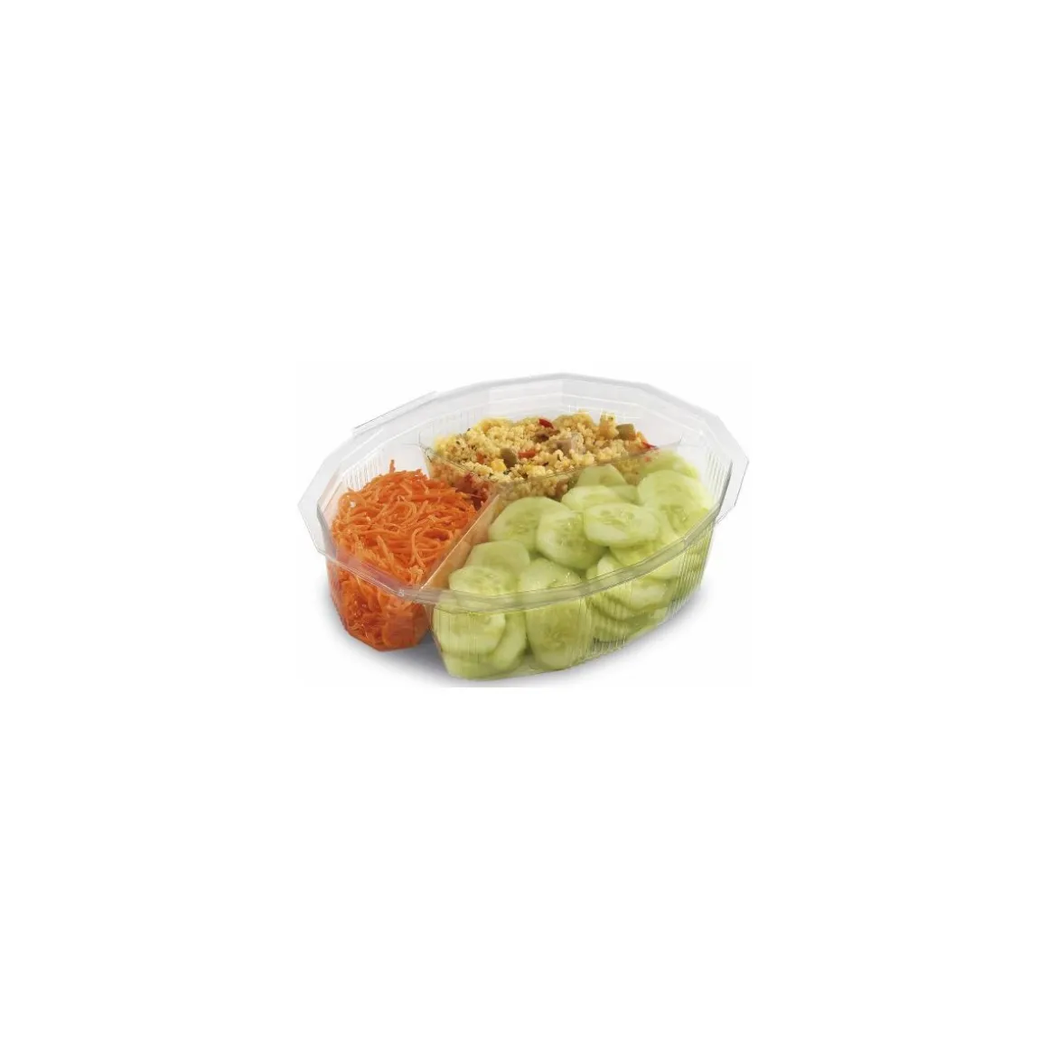 Barquette 3 compartiments M3C2000 Multipack PET 1050 ml - par 200