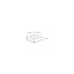 Barquette kraft brun ingraissable avec fenêtre 250 ml - par 25
