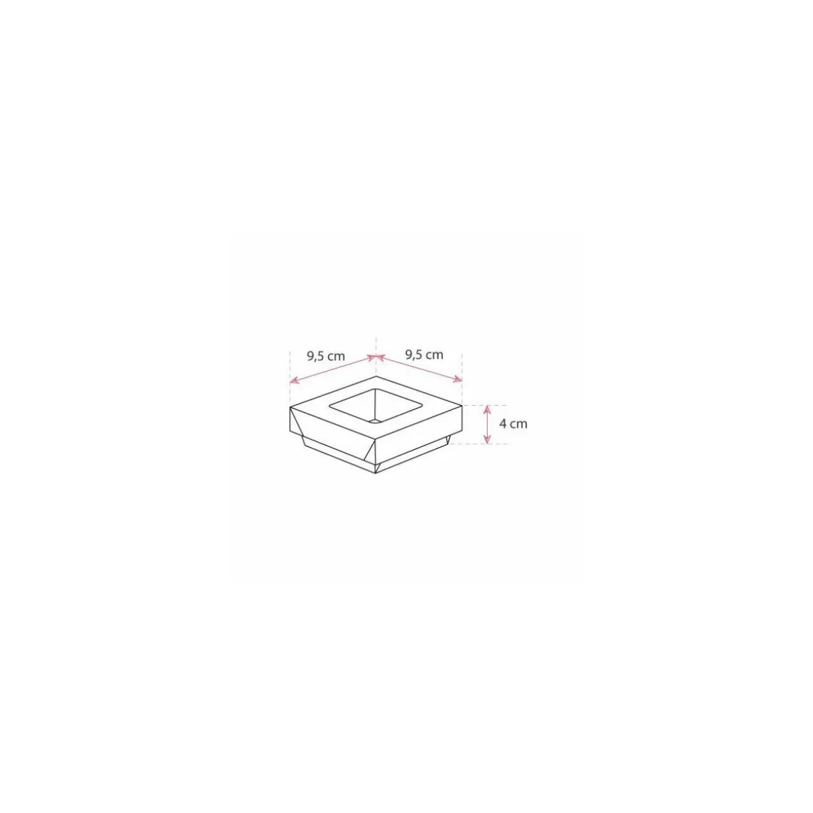 Barquette kraft brun ingraissable avec fenêtre 250 ml - par 25