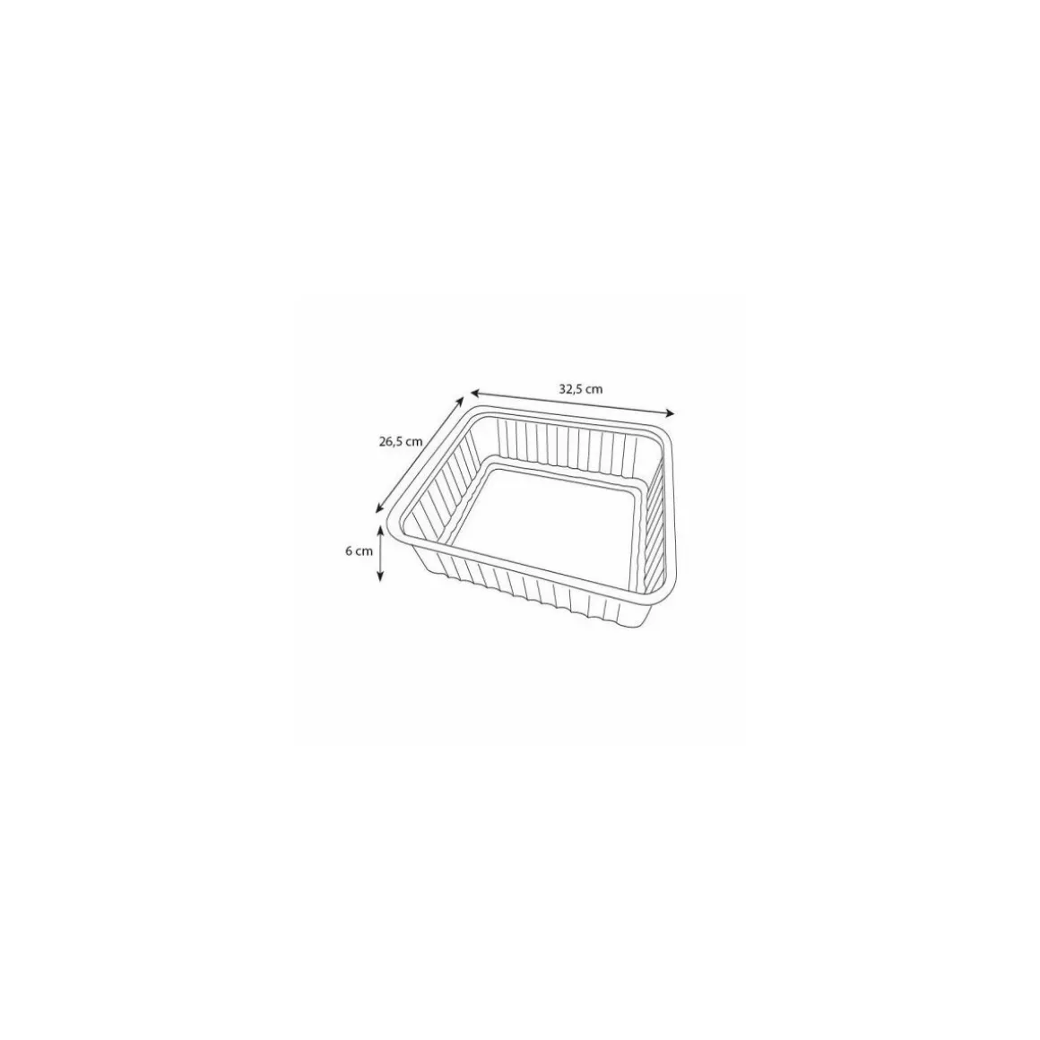 Barquette micro-ondes scellable GN 1/2 PP 370 cl - par 140